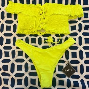 ZAFUL Neon Bikini. NWT. Size Small